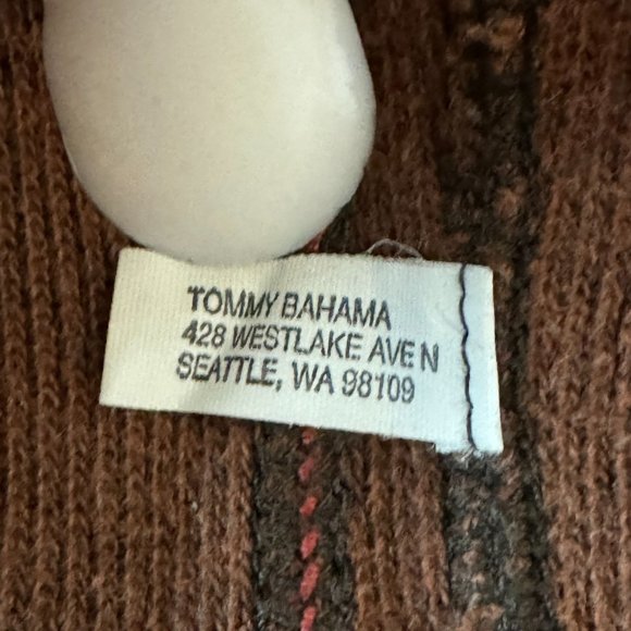 Tommy Bahama Mens Brown 1/4 Zip Pullover Long Sleeve Sweater - Picture 9 of 10